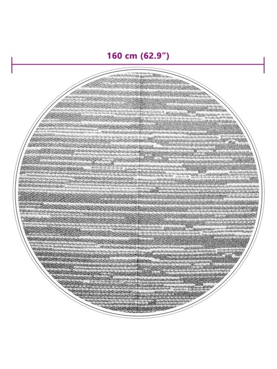 Õuevaip, pruun, ø160 cm, pp