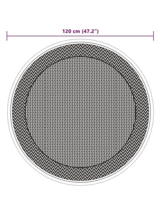 Õuevaip, roheline, ø120 cm, pp