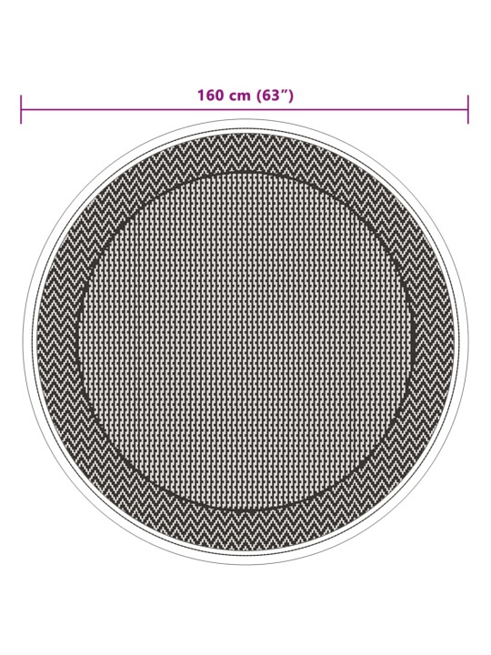 Õuevaip, roheline, ø160 cm, pp