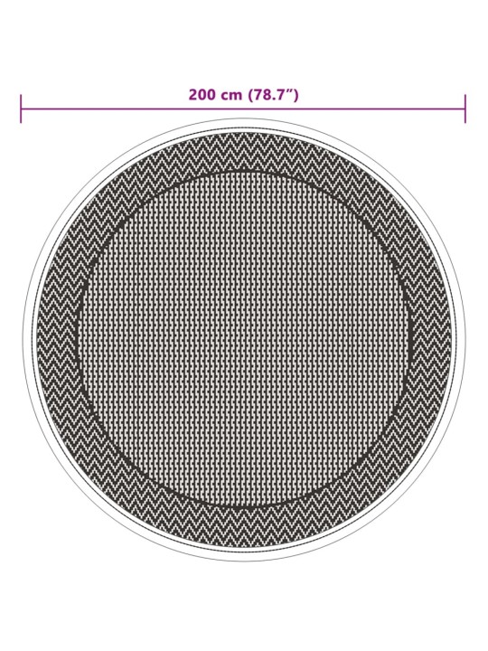 Õuevaip, roheline, ø200 cm, pp