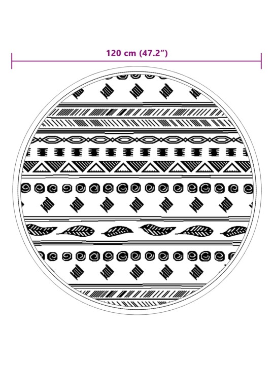 Õuevaip, hall, ø120 cm, pp