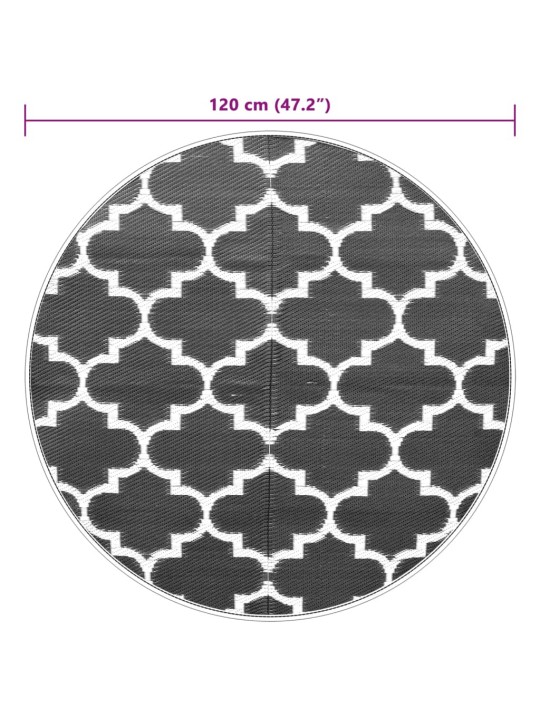 Õuevaip, sinine, ø120 cm, pp