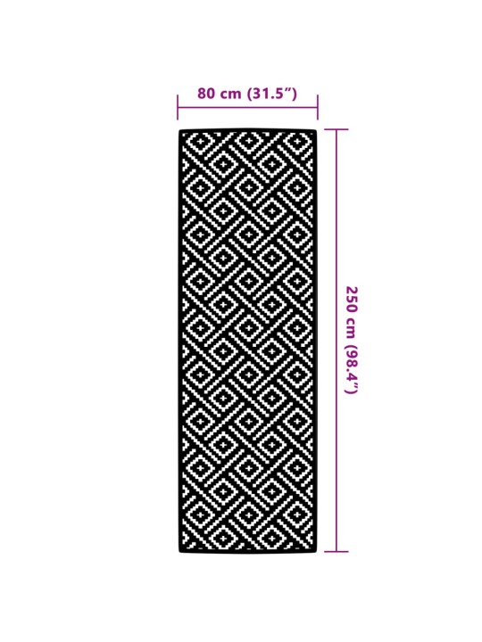 VÄLISVAIP ARAKIL VALGE JA MUST 80X250 CM PP