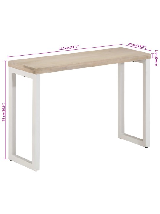 KONSOOLLAUD, PRUUN, 110 X 35 X 76 CM, MANGOPUIT JA RAUD