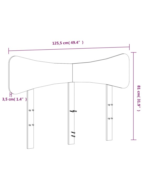 Voodipeats, 120 cm, männipuit