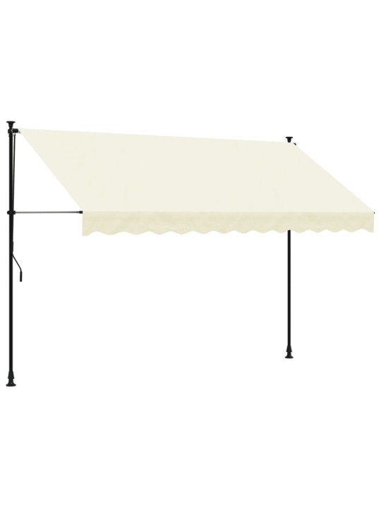 SISSETÕMMATAV VARIKATUS, KREEMJAS, 300X150 CM, KANGAS/TERAS