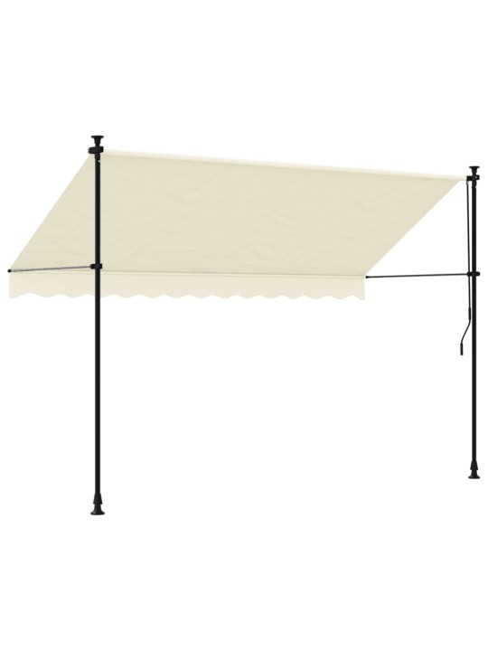 SISSETÕMMATAV VARIKATUS, KREEMJAS, 300X150 CM, KANGAS/TERAS