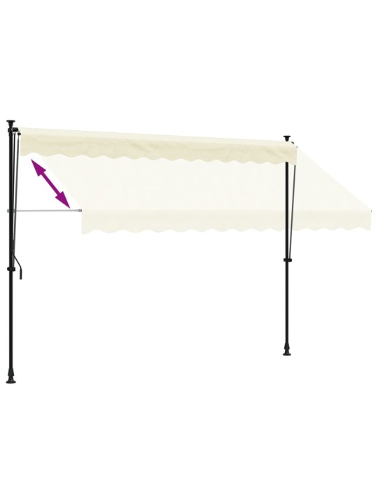 SISSETÕMMATAV VARIKATUS, KREEMJAS, 300X150 CM, KANGAS/TERAS