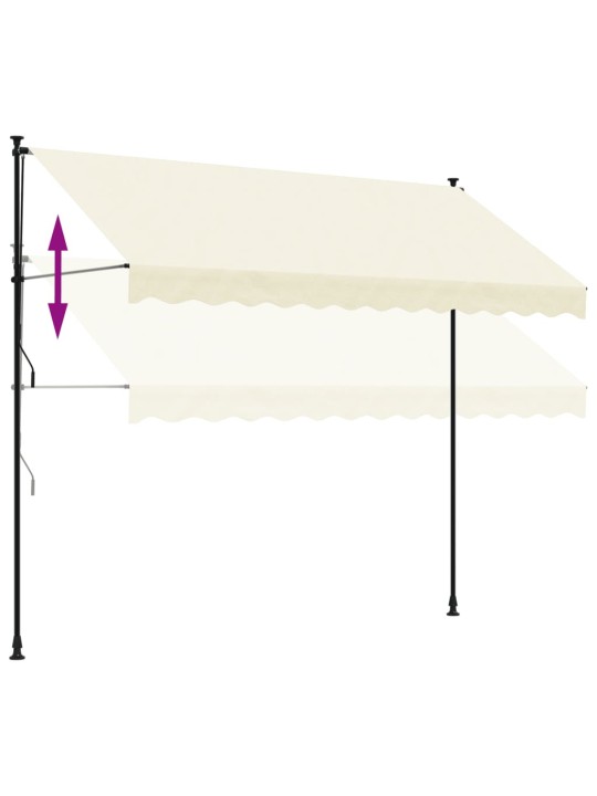 SISSETÕMMATAV VARIKATUS, KREEMJAS, 300X150 CM, KANGAS/TERAS