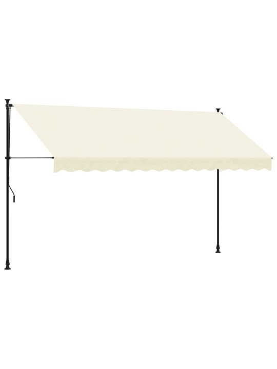 SISSETÕMMATAV VARIKATUS, KREEMJAS, 350X150 CM, KANGAS/TERAS