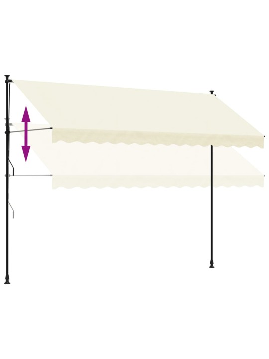 SISSETÕMMATAV VARIKATUS, KREEMJAS, 350X150 CM, KANGAS/TERAS