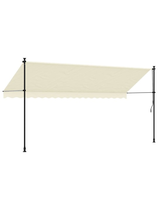 SISSETÕMMATAV VARIKATUS, KREEMJAS, 400X150 CM, KANGAS/TERAS