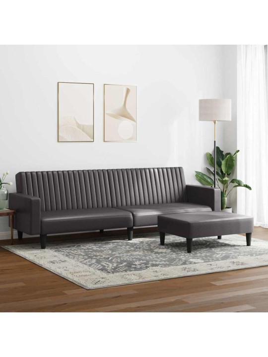 2-OSALINE DIIVANIKOMPLEKT, HALL, KUNSTNAHK