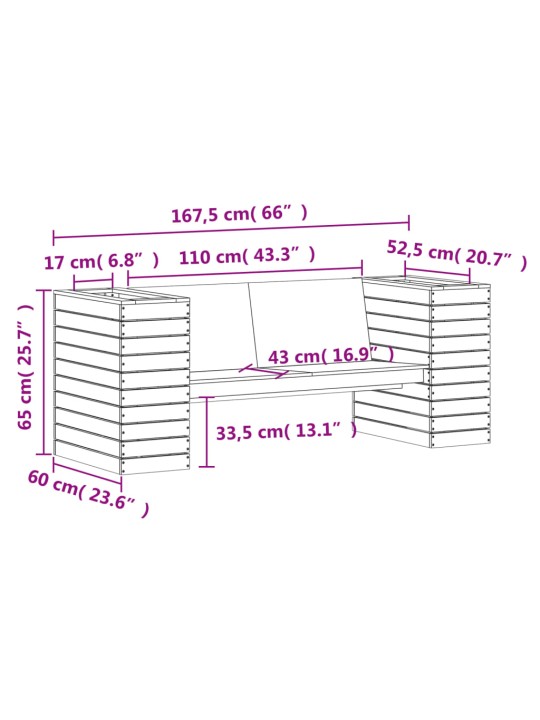AIAPINK TAIMEKASTIDEGA, 167,5X60X65 CM, EBATSUUGA PUIT