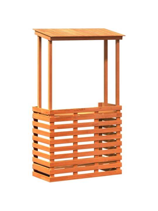 ÕUE BAARILAUD KATUSEGA, PRUUN, 112,5 X 57 X 195,5 CM, TÄISPUIT