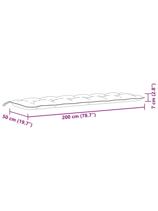 Aiapingi istmepadjad 2 tk, antratsiithall, 200x50x7 cm, kangas