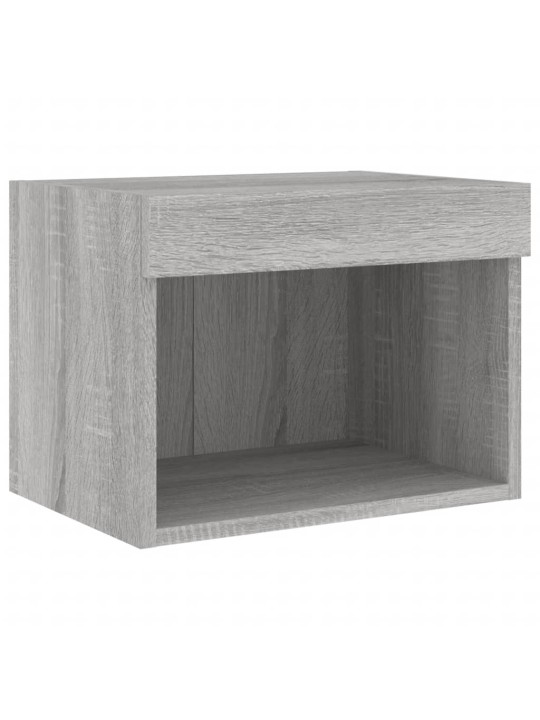 4-osaline telerikappide komplekt LED-tuledega, hall sonoma tamm
