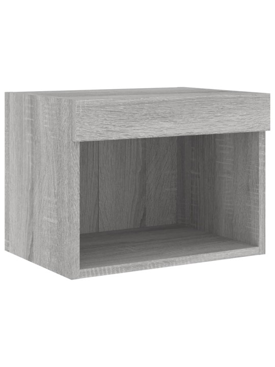 8-osaline telerikappide komplekt LED-tuledega, hall sonoma tamm