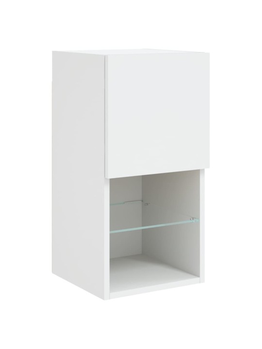 6-osaline telerikappide komplekt LED-tuledega, valge, tehispuit