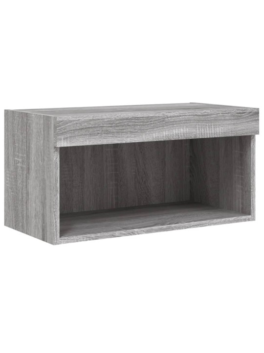6-osaline telerikappide komplekt LED-tuledega, hall sonoma tamm