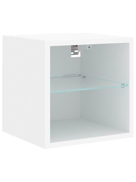 6-osaline telerikappide komplekt LED-tuledega, valge, tehispuit