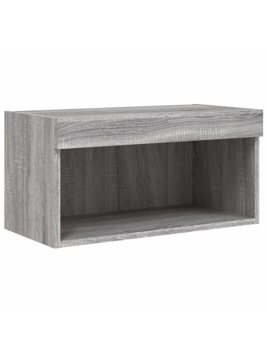 6-osaline telerikappide komplekt LED-tuledega, hall sonoma tamm