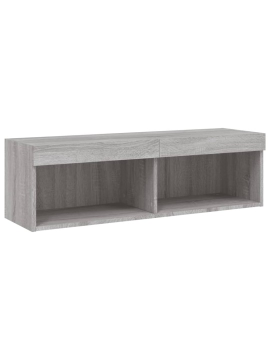 6-osaline telerikappide komplekt LED-tuledega, hall sonoma tamm