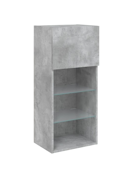 5-osaline telerikappide komplekt LED-tuledega, betoonhall