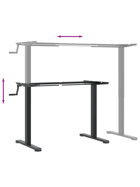 Lauaraam, must, (94-135) x 60 x (70-114) cm, teras