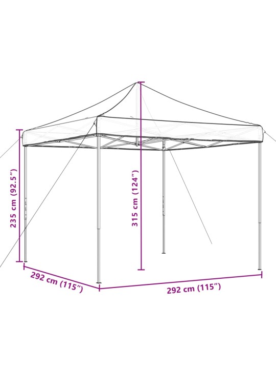 KOKKUPANDAV POP-UP PEOTELK, ORANŽ, 292 X 292 X 315 CM