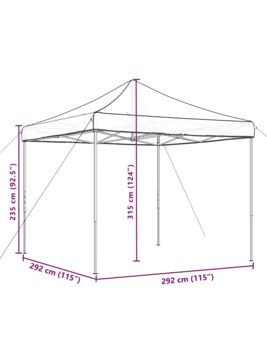 Kokkupandav pop-up peotelk, terrakota, 292x292x315 cm