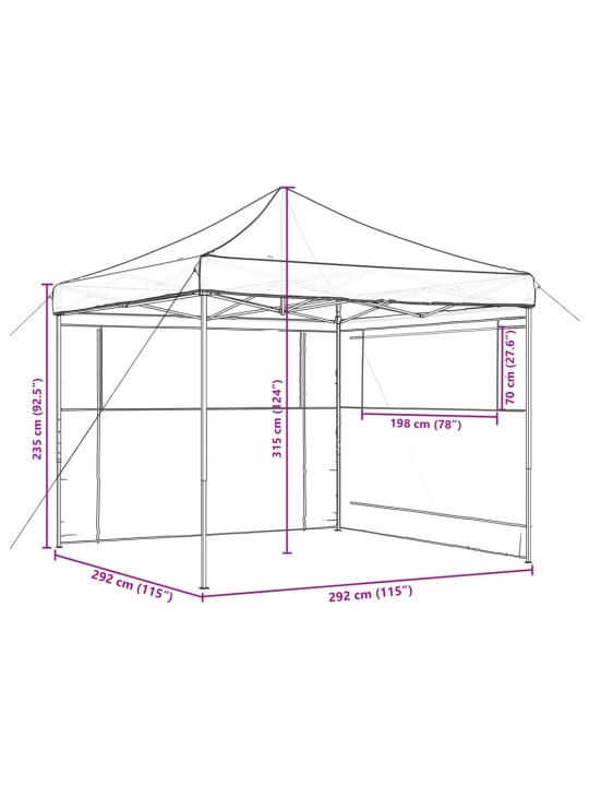 KOKKUPANDAV POP-UP PEOTELK 2 KÜLGSEINAGA, MUST