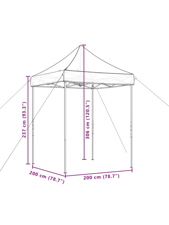 Kokkupandav pop-up peotelk, oranž, 200x200x306 cm