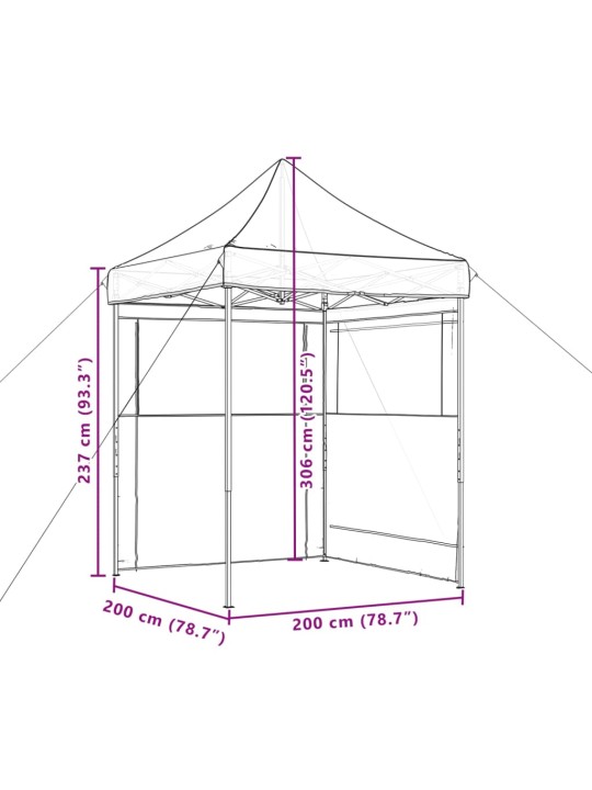KOKKUPANDAV POP-UP PEOTELK 2 KÜLGSEINAGA, MUST