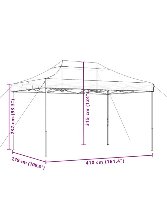 Kokkupandav pop-up peotelk, beež, 292 x 292 x 315 cm