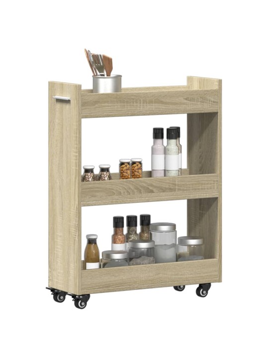 RATASTEGA KAPP, SONOMA TAMM, 60 X 22 X 79 CM, TEHISPUIT