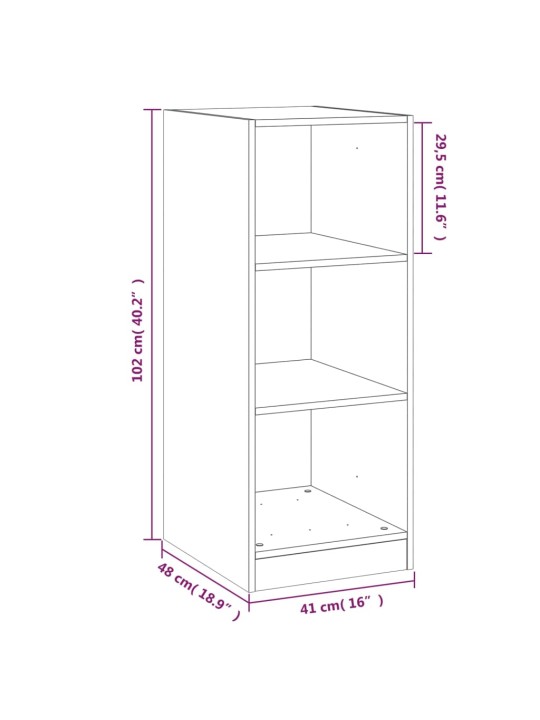 Riidekapp, betoonhall, 48x41x102 cm, tehispuit