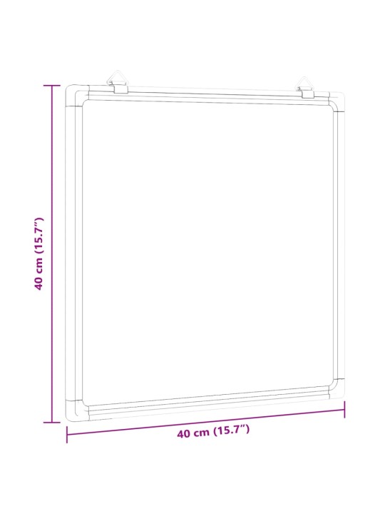 Valge magnettahvel, 40x40x1,7 cm, alumiinium