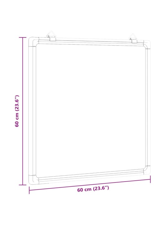 Valge magnettahvel, 60x60x1,7 cm, alumiinium