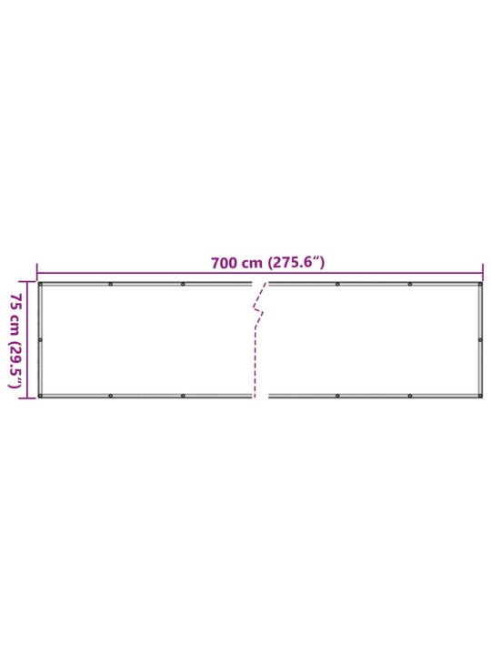 Rõdu privaatsuskate, taime välimusega, roheline, 700x75 m, pvc