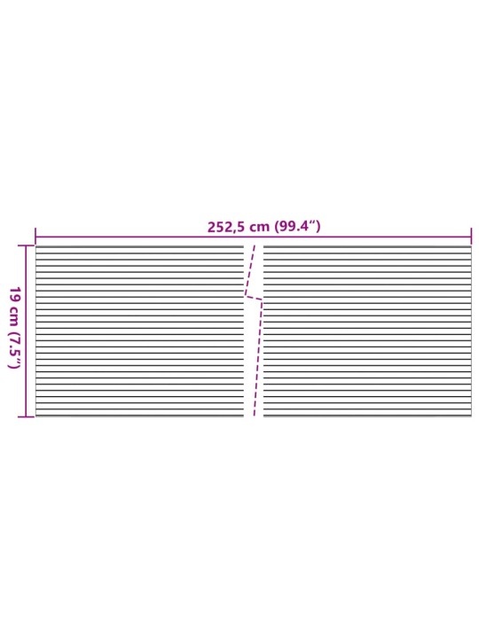 Aia privaatsuskate 10 tk, roheline, 252,5 x 19 cm, pvc