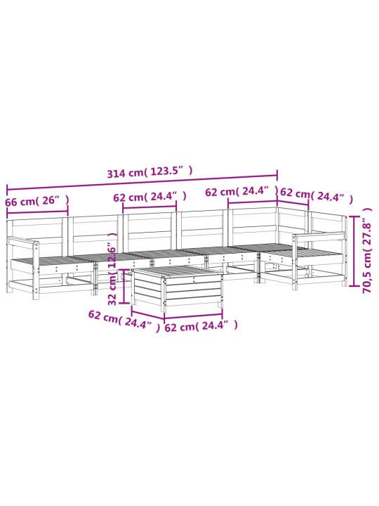 7-OSALINE AIADIIVANI KOMPLEKT, VALGE, MÄNNIPUIT