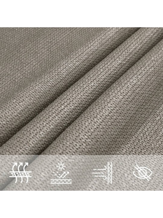 PÄIKESEPURI 160 G/M², KANDILINE, HELEHALL, 3,6X3,6 M, HDPE