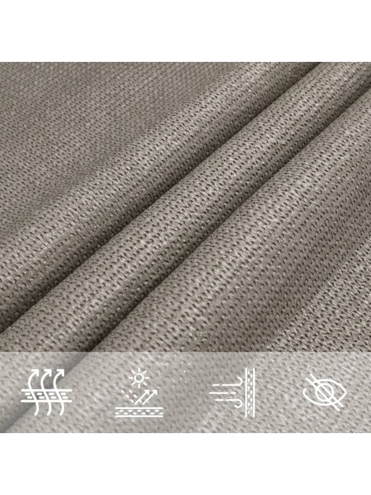 PÄIKESEPURI 160 G/M², KANDILINE, HELEHALL, 6X6 M, HDPE