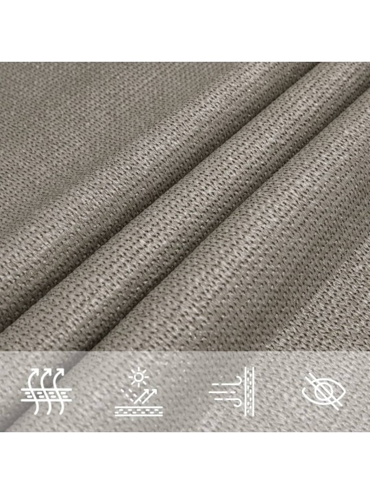 PÄIKESEPURI 160 G/M² RISTKÜLIK, HELEHALL, 2,5X5 M, HDPE