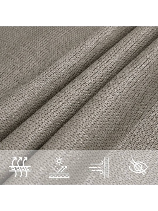 PÄIKESEPURI 160 G/M² RISTKÜLIK, HELEHALL, 3X4,5 M, HDPE