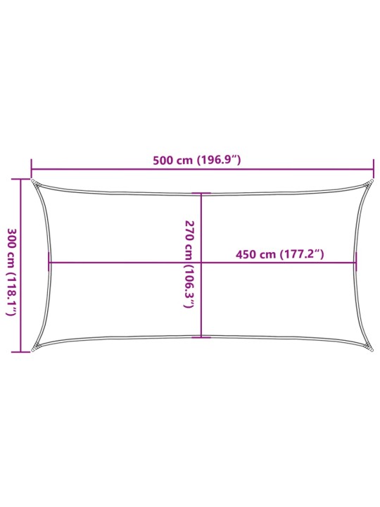 PÄIKESEPURI 160 G/M² RISTKÜLIK, LIIV 3X5 M HDPE