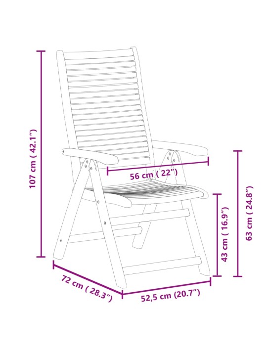 Aia lamamistoolid 4 tk 56x72x107 cm akaatsiapuit