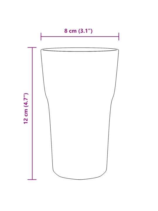 Õlleklaasid 6 tk, 295 ml