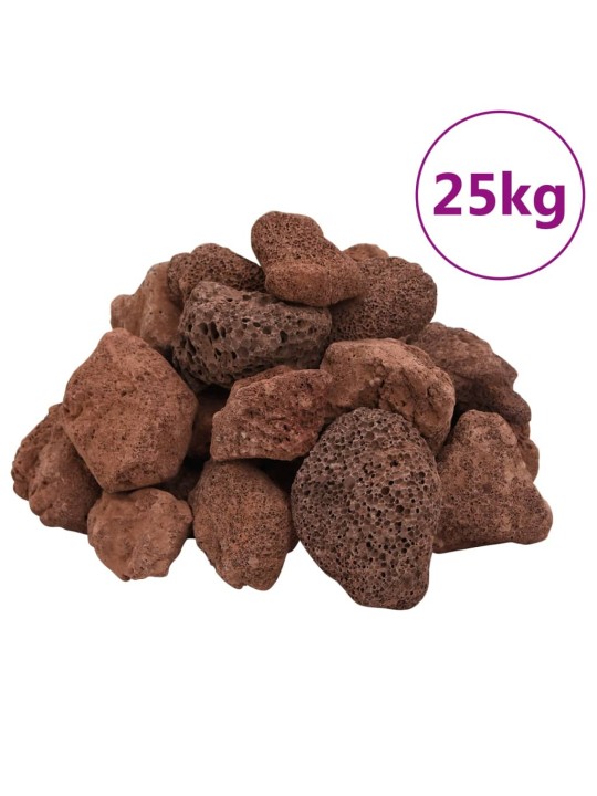 Vulkaanilised kivimid 25 kg, punane, 5-8 cm